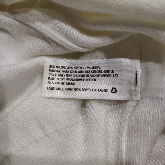 A Newm Day - White Long Sleeve - V Neck Sweater - Medium - Picture 4 of 5
